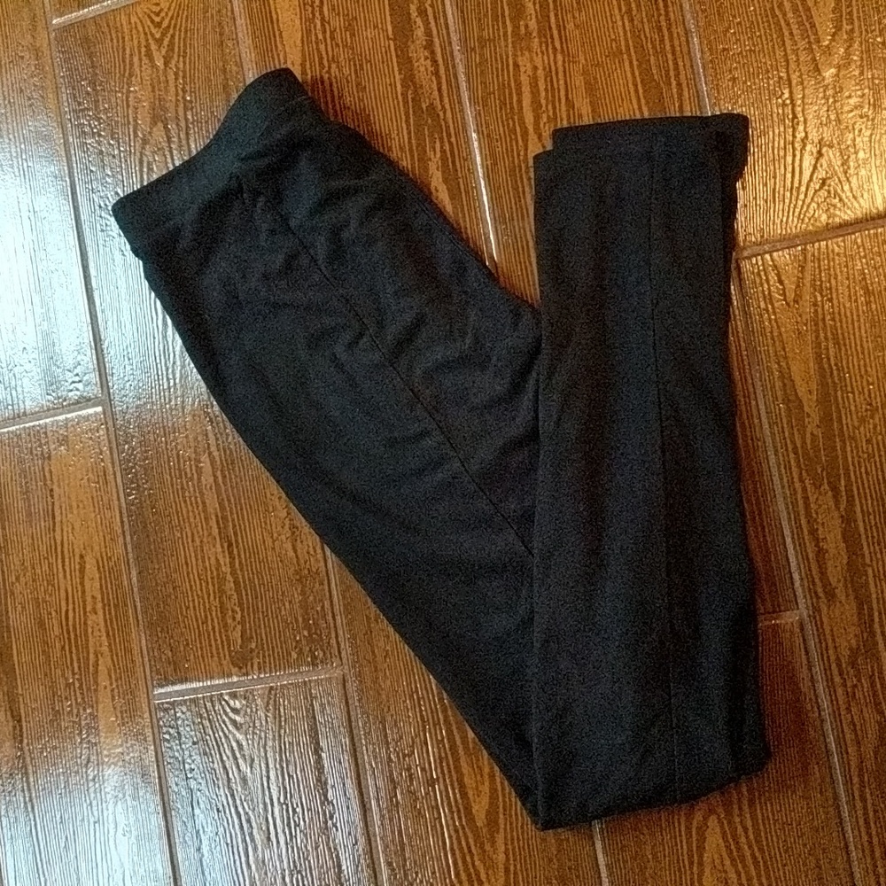Jennifer Lopez faux suede black leggings